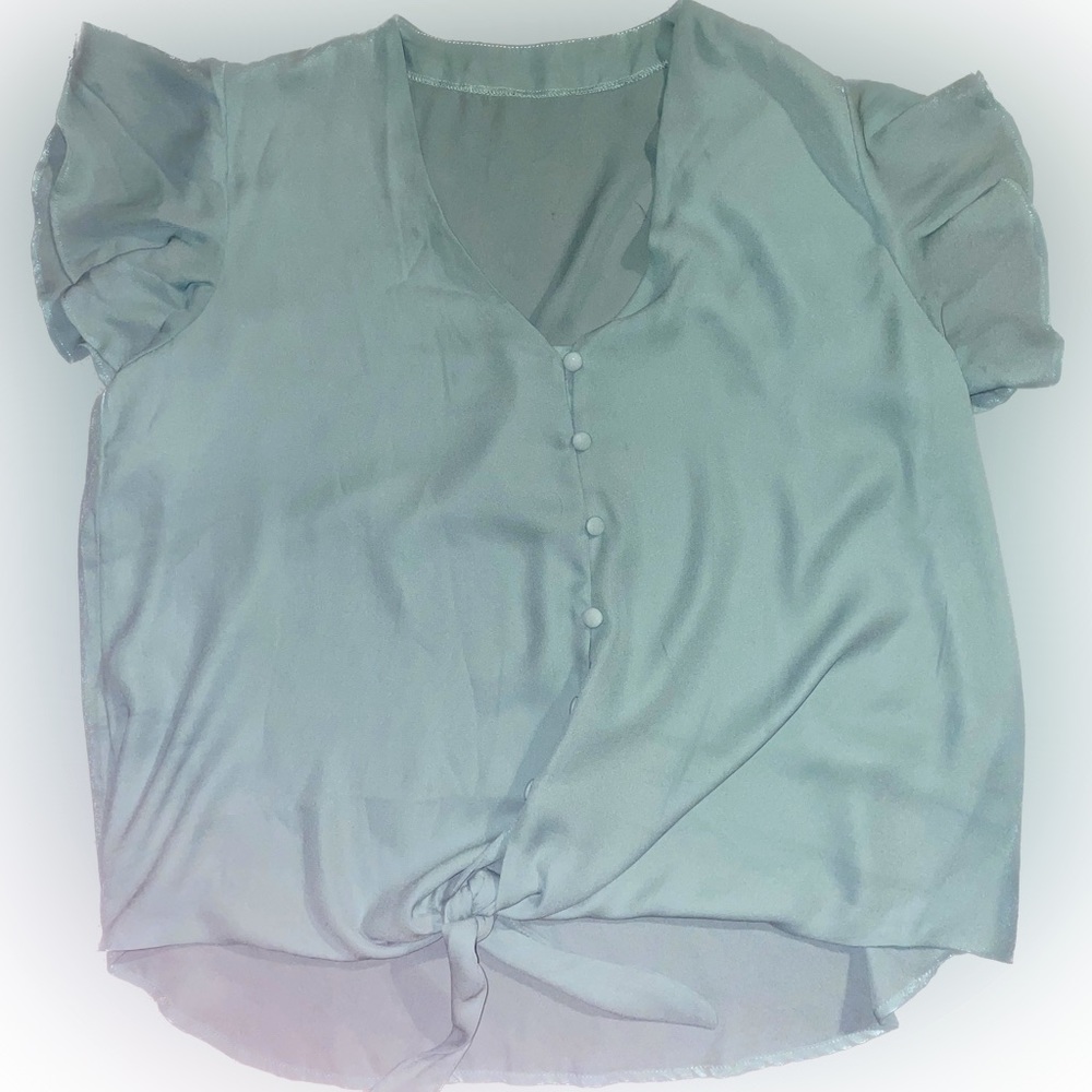 Mint green blouse XL